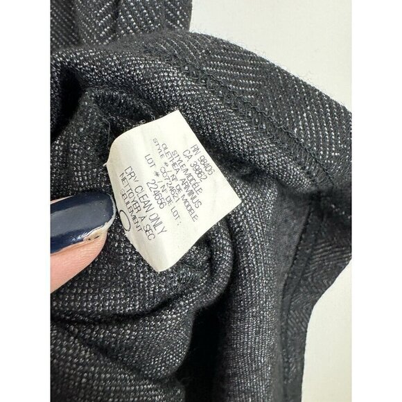 Theory Olethea Arminus Herringbone stretch Wool Blend Gray Sheath Dress Sz 2 - Picture 4 of 6